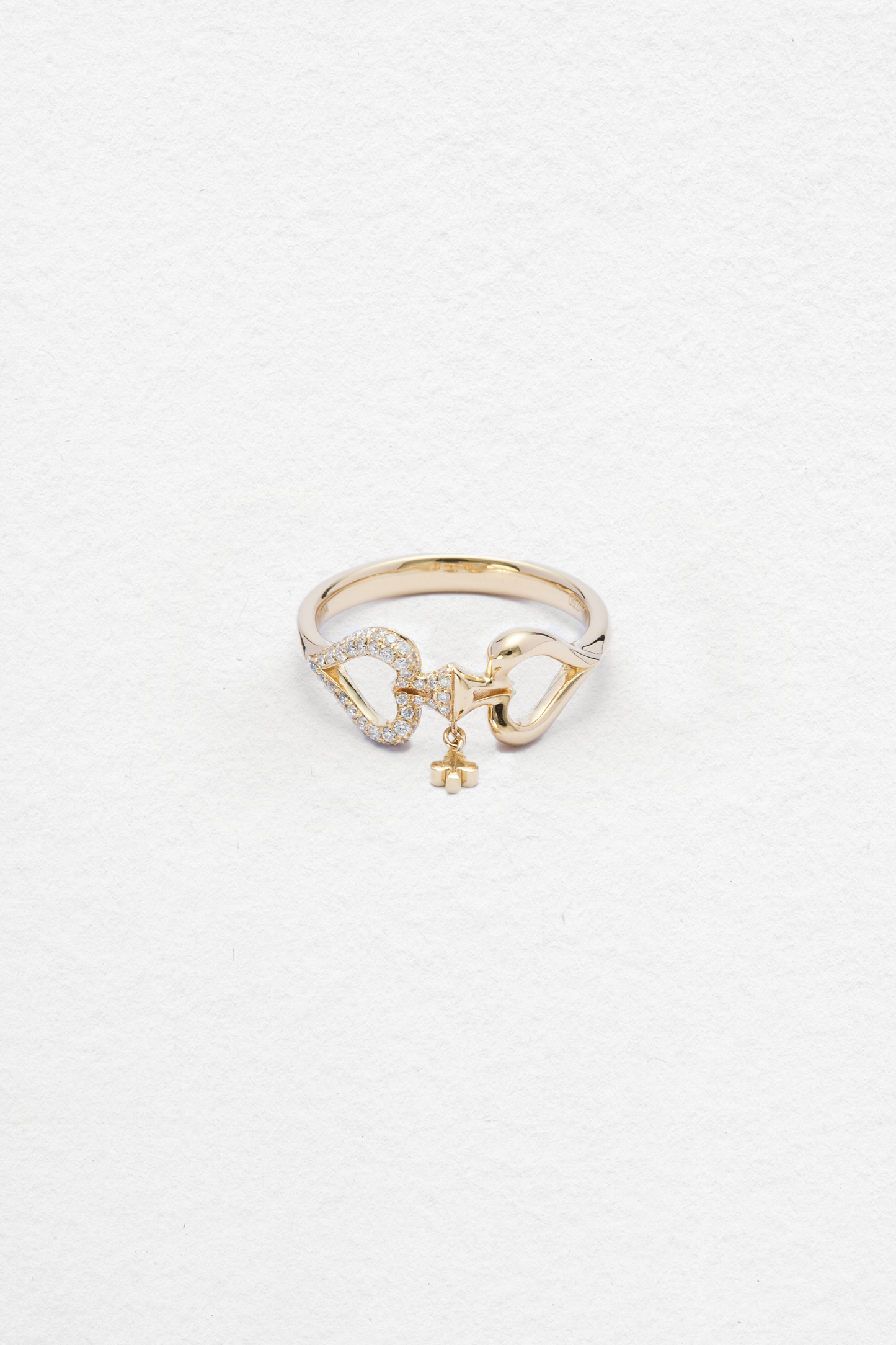 Double Spade Ring- Yellow Gold